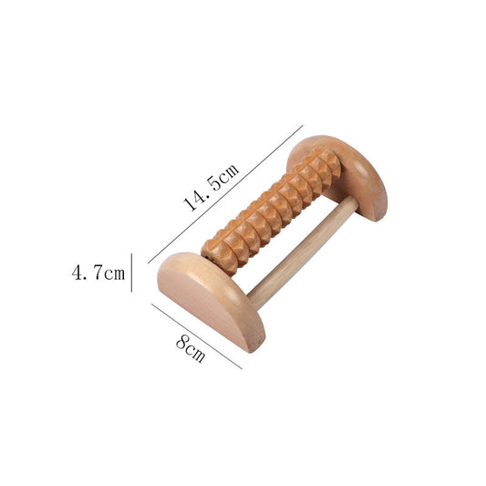 Wood Six Row Large Roller Foot Acupoint Hand Massage Foot Massager