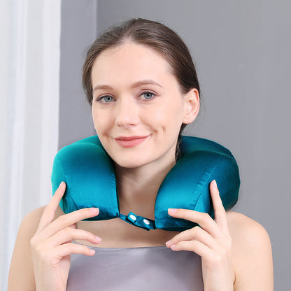 Silk U-shape Pillow Solid Color Neck Pillow
